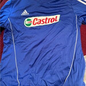 Adidas Castrol Soccer Jersey Size XL Blue